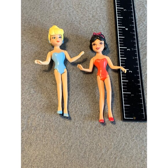 2009 Mattel Disney Princess Polly Pocket Dolls Set of 2 Cinderella and Snow Whit - Picture 5 of 10